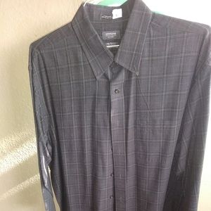 Dark plaid dress shirt